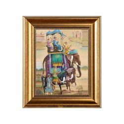 «Император Великих Моголов верхом на слоне», картина в раме