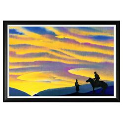 Н. К. Рерих, «Голос Монголии», 1937, картина в раме