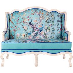 Двухместный диван «Императорский сад» blue