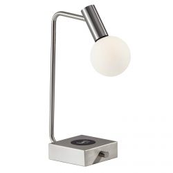 Настольная лампа “Ньют” с беспроводной зарядкой для смартфона