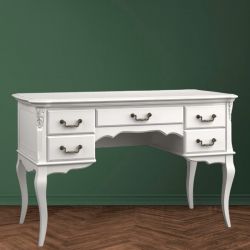 Кабинетный стол (фрезеровка по кругу столешницы, декор по кругу, задняя стенка МДФ) В702/1