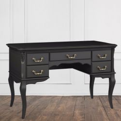 Кабинетный стол (фрезеровка по кругу столешницы, декор по кругу, задняя стенка МДФ) В702/1BL