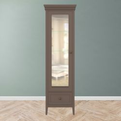 Витрина правая с зеркалом R коричневая