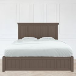 Кровать с жесткой спинкой 180*200, с подъемным ортопедическим основанием коричневая