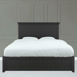 Кровать с жесткой спинкой 120*200, с подъемным ортопедическим основанием черная