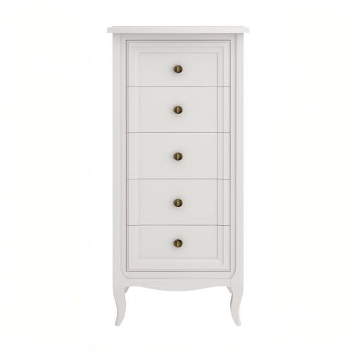 Комод высокий 5 ящиков М315W White