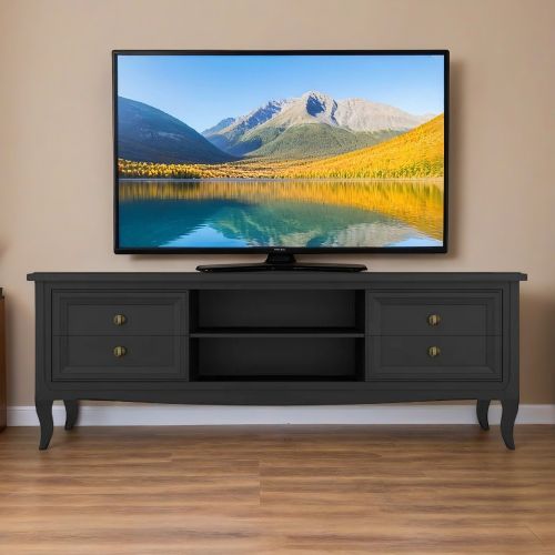 Тумба ТВ узкая М304BL Black