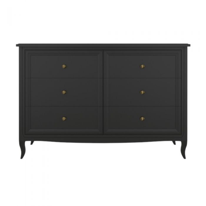 Комод  6 ящиков М406BL Black