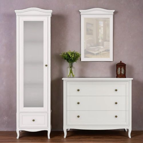 Витрина левая  с зеркалом L М601L/W White
