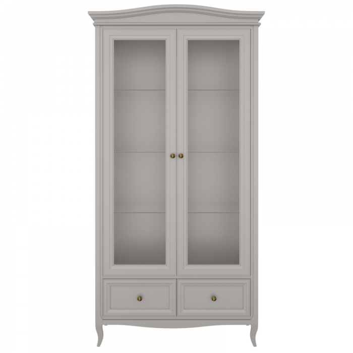 Cервант стеклянный c зеркалом М603G Grey