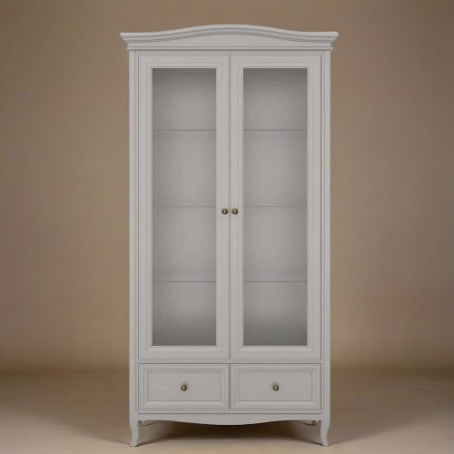 Cервант стеклянный c зеркалом М603G Grey