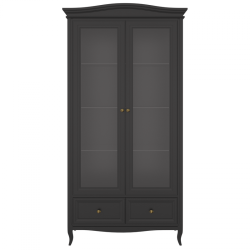 Cервант стеклянный c зеркалом М603BL Black