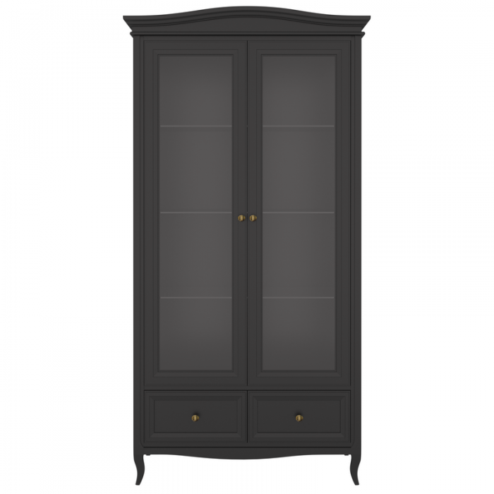 Cервант стеклянный c зеркалом М603BL Black