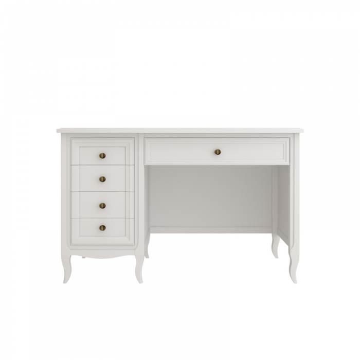 Cтол письменный однотумбовый М705W White