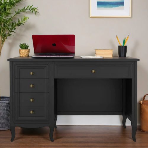 Cтол письменный однотумбовый М705BL Black