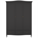 Шкаф 3 двери М803BL Black