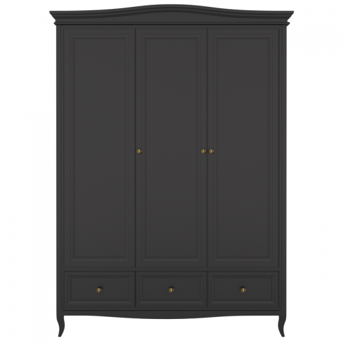 Шкаф 3 двери М803BL Black