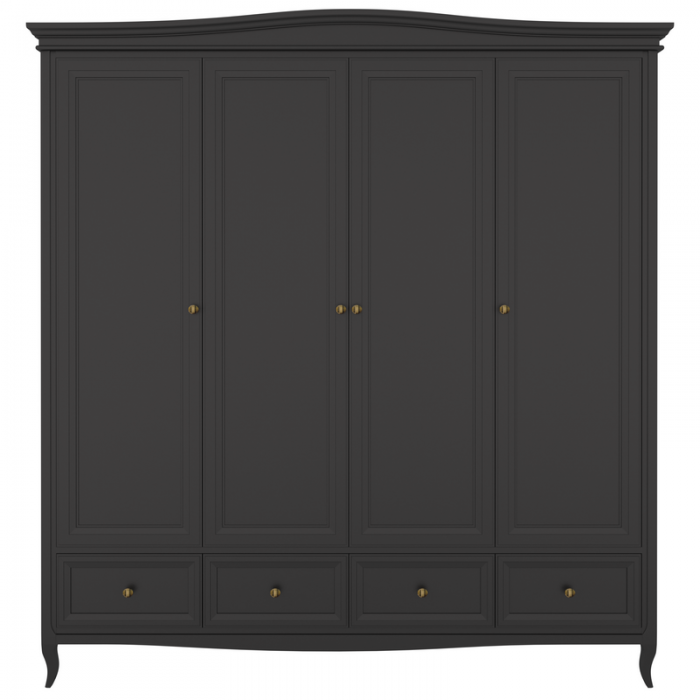 Шкаф 4 двери М804BL Black