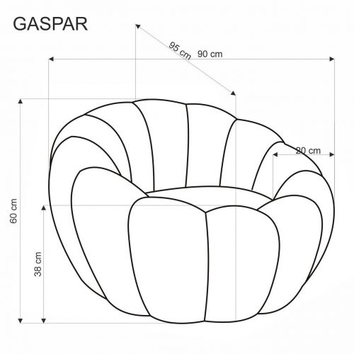 Кресло HALMAR GASPAR 2 горчичный
