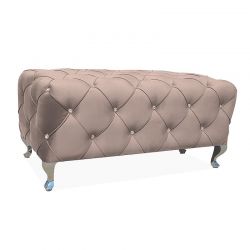 Пуф Signal HESTIA VELVET (бежевый/серебряный)