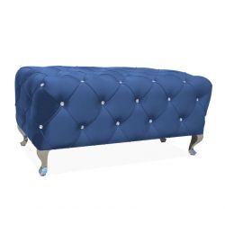 Пуф Signal HESTIA VELVET (темно-синий/серебряный)