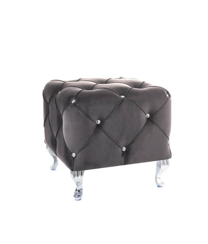 Пуф Signal HESTIA K VELVET (серый/серебряный)