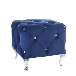 Пуф Signal HESTIA K VELVET (темно-синий/серебряный)