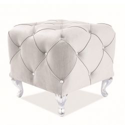 Пуф Signal HESTIA K VELVET (светло-серый/серебряный)