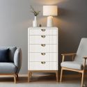 Комод высокий 5 ящиков М315W White