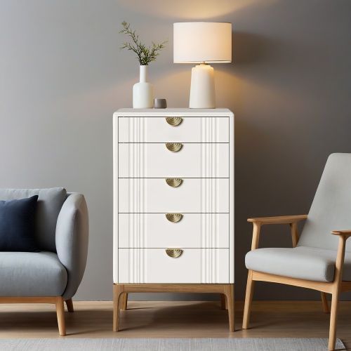 Комод высокий 5 ящиков М315W White