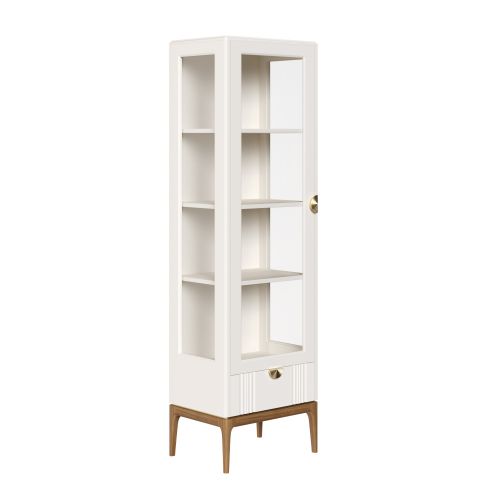 Витрина левая  с зеркалом L М601L/W White