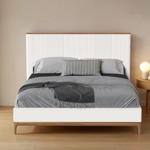 Кровать с жесткой спинкой М208W White