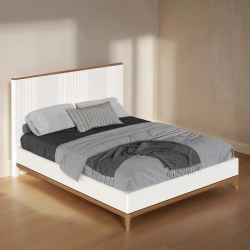 Кровать с жесткой спинкой М208W White