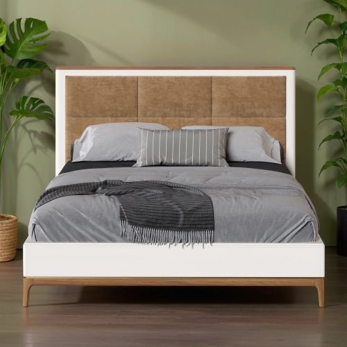 Кровать с мягкой вставкой М206W White