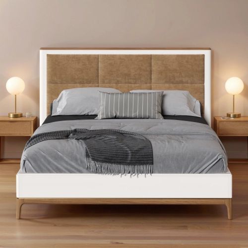 Кровать с мягкой вставкой М208W White