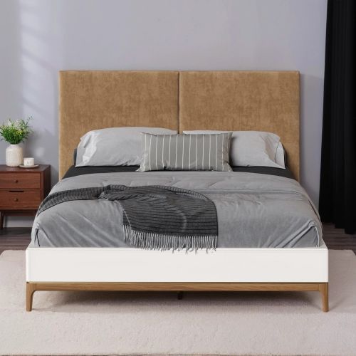 Кровать с мягкой  спинкой М208W White