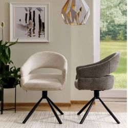 Стул кухонный Signal BORGO Raven 07 поворотный (серый/черный)