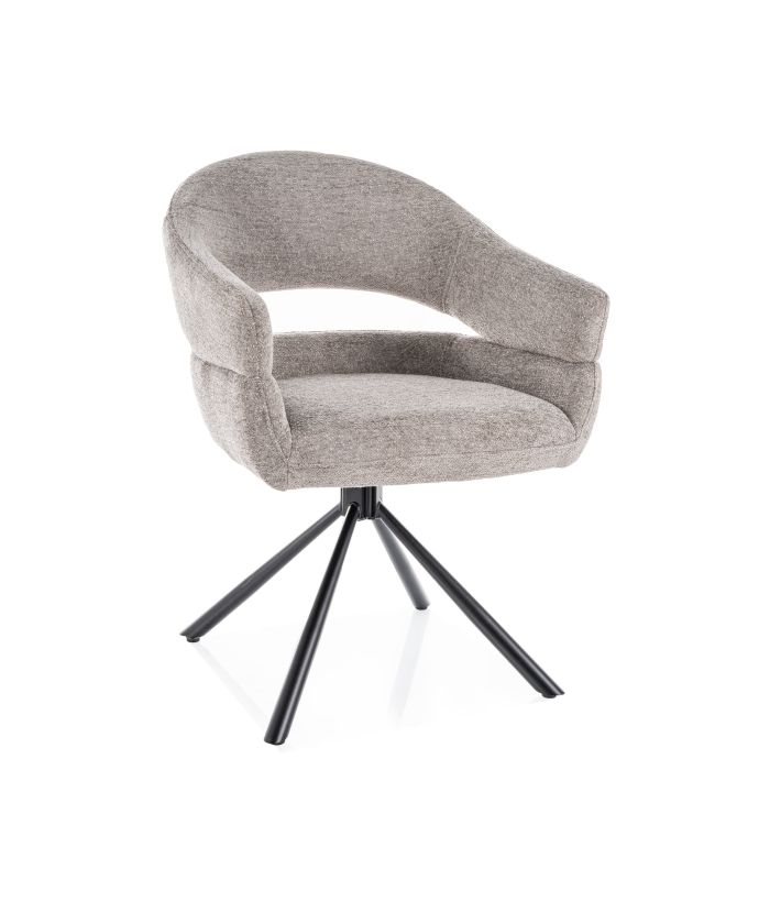 Стул кухонный Signal BORGO Raven 07 поворотный (серый/черный)