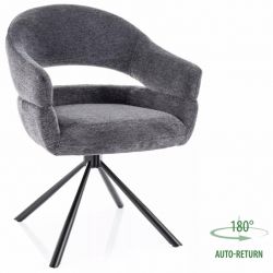 Стул кухонный Signal BORGO Raven 18 поворотный (темно-серый/черный)