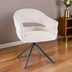 Стул кухонный Signal BORGO Raven 22 поворотный (светло-бежевый/черный)