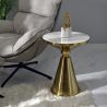 Кофейный столик Atlant диам.45см x 54см, золотой, металл, керамика