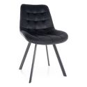 Стул кухонный Signal MONTI Velvet Bluvel 19 поворотный (черный/черный)
