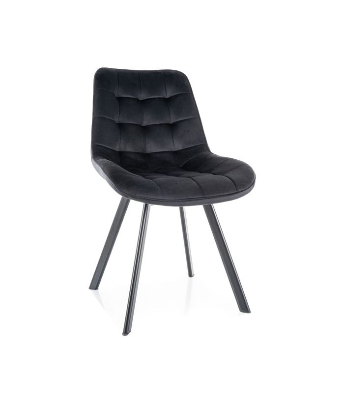 Стул кухонный Signal MONTI Velvet Bluvel 19 поворотный (черный/черный)