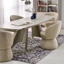 Стол обеденный Halmar SALIX 180 (травертин/кашемир)