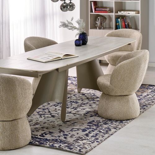 Стол обеденный Halmar SALIX 180 (травертин/кашемир)