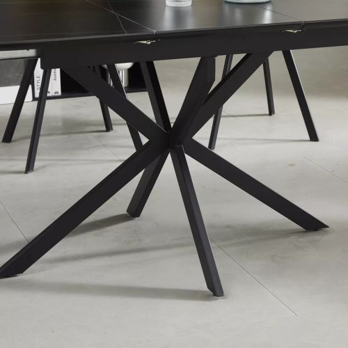 Стол обеденный Signal GASTON Ceramic 140 (черный/черный)