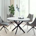 Стол обеденный Signal GASTON Ceramic 100 (белый/черный)