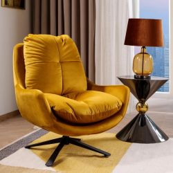 Кресло Signal VIVIEN Velvet (карри/черный)