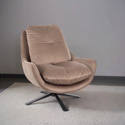 Кресло Signal VIVIEN Velvet (темный бежевый/черный)