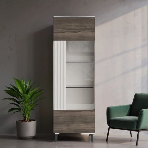 Витрина HALMAR RANDOM 2 W-1 (кашемир/орех/черный)